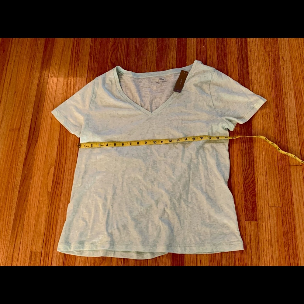 J Crew “vintage cotton” shirt XL heathery green women’s - Picture 3 of 10